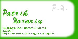 patrik morariu business card